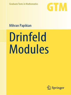 cover image of Drinfeld Modules
